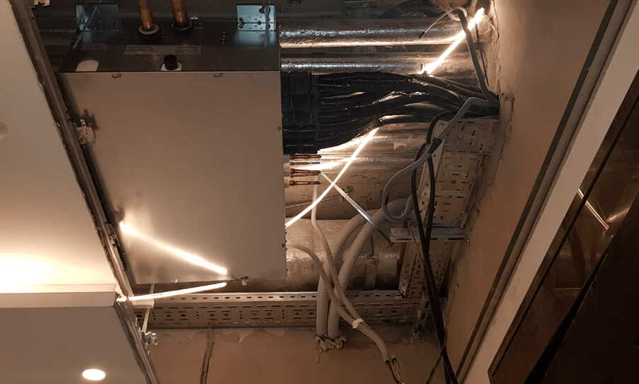 Монтаж системы вентиляции в квартире на улице Ефремова